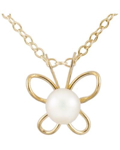 Splendid 14k 4-4.5mm Pearl Pendant Necklace - White