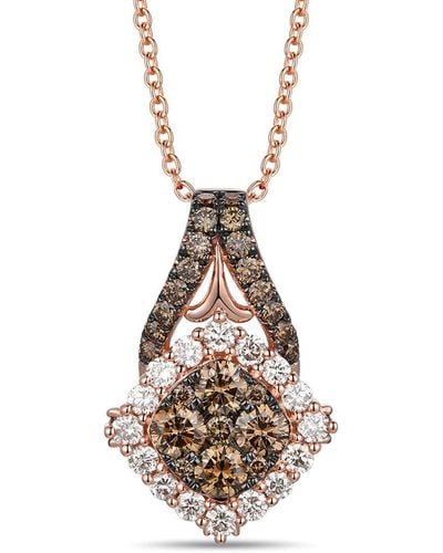 Le Vian 14k Rose Gold 1.46 Ct. Tw. Diamond Pendant Necklace - White