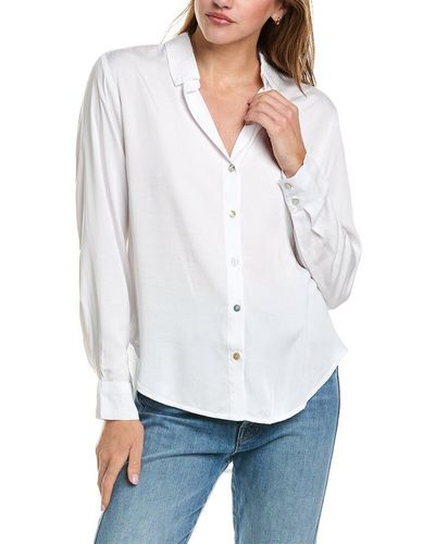 Bella Dahl Flowy Button-down Shirt - White