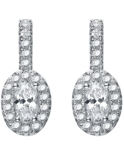 Genevive Jewelry Silver Earrings - White