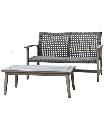 DUKAP Monterosso 2Pc Sofa And Table Seating Set - Grey