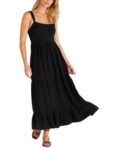 Z Supply Ayla Linen-blend Midi Dress - Black