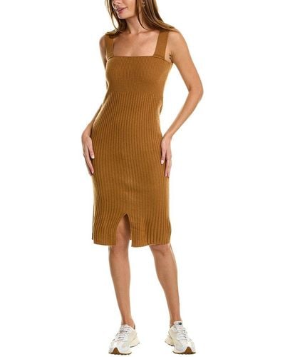 Magaschoni Ribbed Cashmere Tank Dress - Brown
