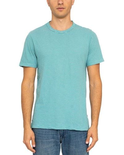 Sol Angeles Stripe Slit Crew T-shirt - Blue