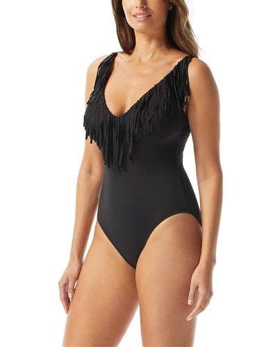 Coco Reef Embrace Deep V Underwire One Piece Swimsuit - Blue