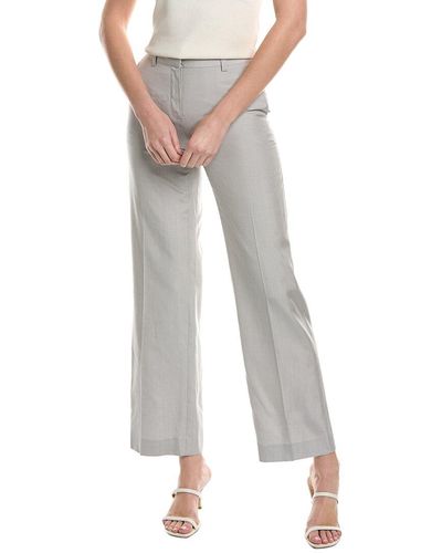 Lafayette 148 New York Gates Silk Pant - Gray