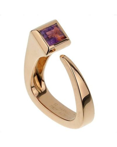 Hermès 18K 0.50 Ct. Tw. Amethyst Nail Cocktail Ring (Authentic Pre-Owned) - Pink