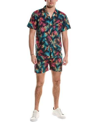 Trunks Surf & Swim Waikiki Shirt & Sano Swim Short Set - Blue