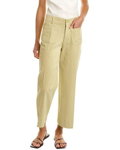 Bagatelle Peached Twill Patch Pocket Pant - Yellow