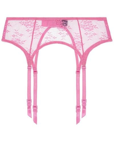 Journelle Romy Suspender Belt Thong - Pink