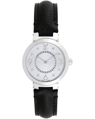 Louis Vuitton Tambour Diamond Watch, Circa 2000S (Authentic Pre-Owned) - White