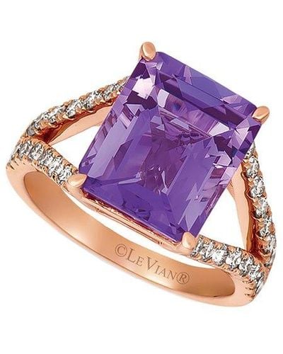 Le Vian Periwinkle 14k 6.17 Ct. Tw. Diamond & Amethyst Ring - Purple