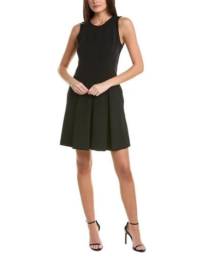 Natori Solid Knit Crepe Dress - Black
