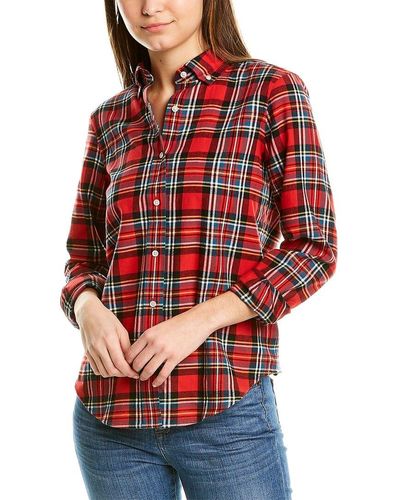 Brooks Brothers Flannel Blouse - Red