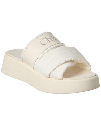 Chloé Mila Leather Platform Sandal - White