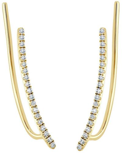 Sabrina Designs 14k 0.12 Ct. Tw. Diamond Climber Earrings - Metallic