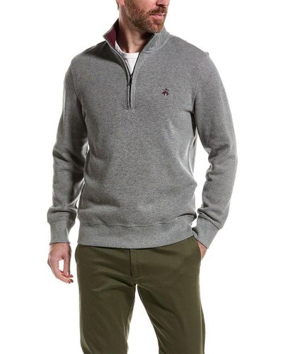 Brooks Brothers French Rib 1/2-zip Pullover - Grey