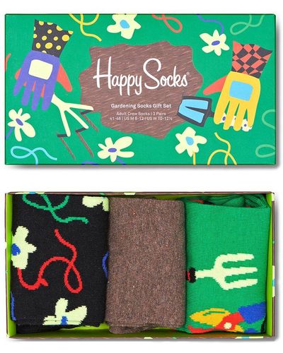 Happy Socks 3pk Garden Gift Set - Green