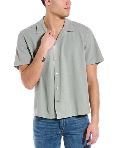 Rag & Bone Avery Pique Shirt - Gray