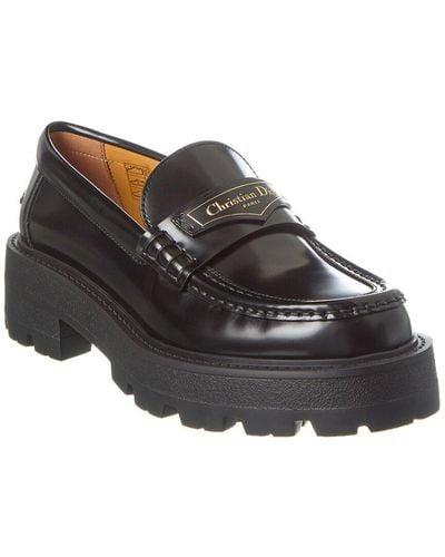 Dior Boy Leather Platform Loafer - Black