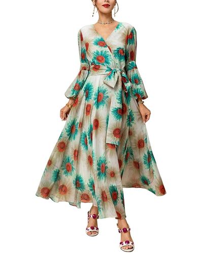 BURRYCO Silk Maxi Dress - Green