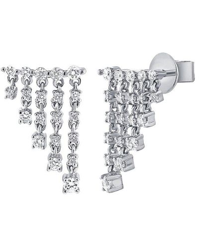 Sabrina Designs 14k 0.41 Ct. Tw. Diamond Dangle Climber Earrings - White