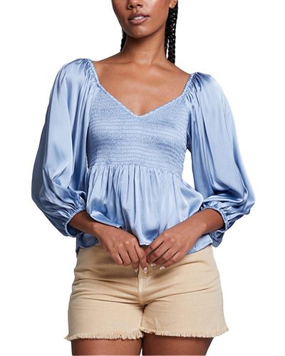 Chaser Brand Stretch Silky Top - Blue