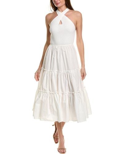 Central Park West Tiered Maxi Dress - White