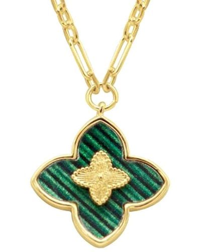 Adornia 14k Plated Pendant Necklace - Green