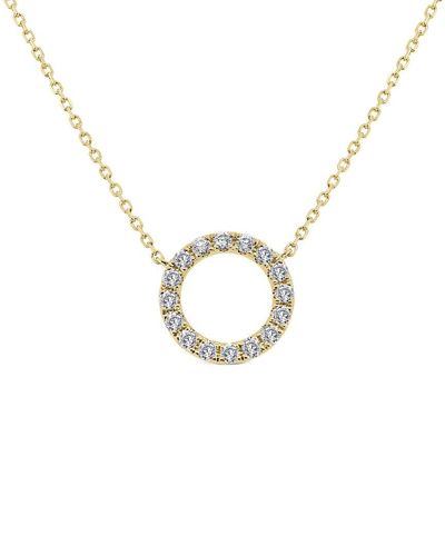 Sabrina Designs 14k 0.42 Ct. Tw. Diamond Circle Necklace - Metallic