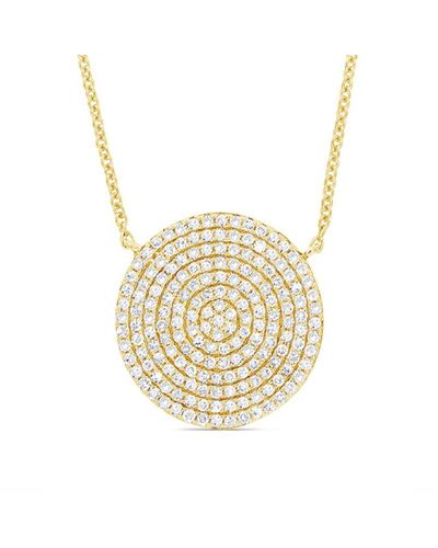 Sabrina Designs 14k 0.58 Ct. Tw. Diamond Disc Necklace - White