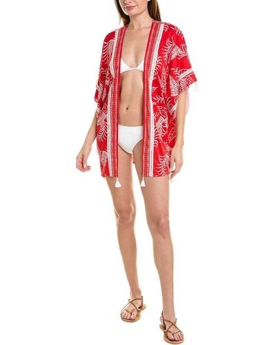 La Blanca Tapestry Kimono - Red
