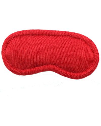 Portolano Knitted Eye Mask - Red