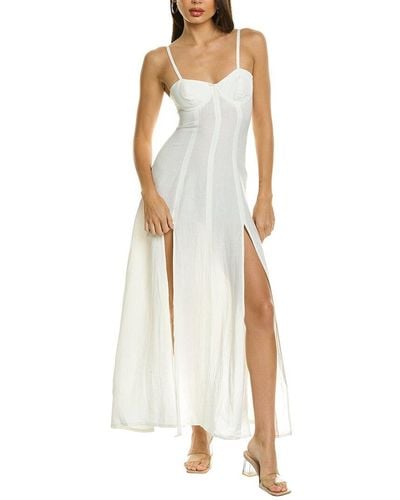 Shani Shemer Josie Linen-blend Maxi Dress - White