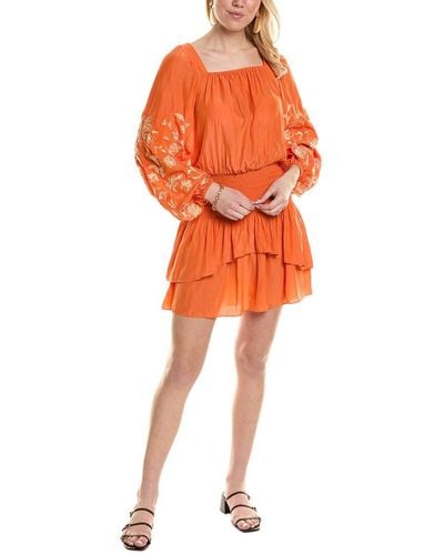 Ramy Brook Santiago Mini Dress - Orange