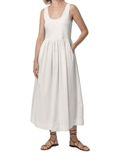 Lilla P Mixed Media Maxi Dress - White