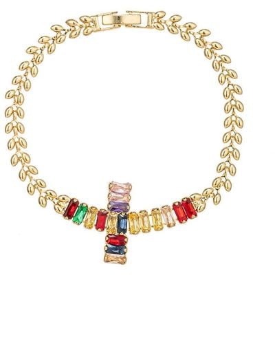 Eye Candy LA The Luxe Collection Cz Gioia Rainbow Bracelet - Metallic