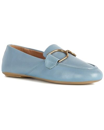 Geox Palmaria Leather Moccasin - Blue
