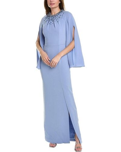 Teri Jon Embellished Gown - Blue