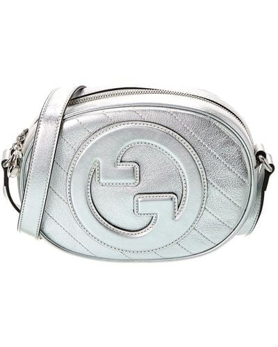 Gucci Blondie Mini Leather Shoulder Bag - Metallic