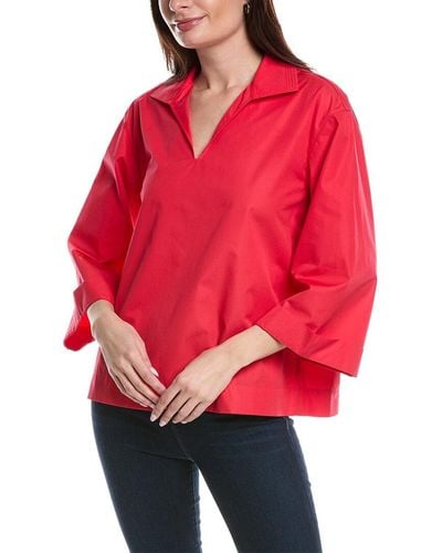 Lafayette 148 New York Dales Blouse - Red