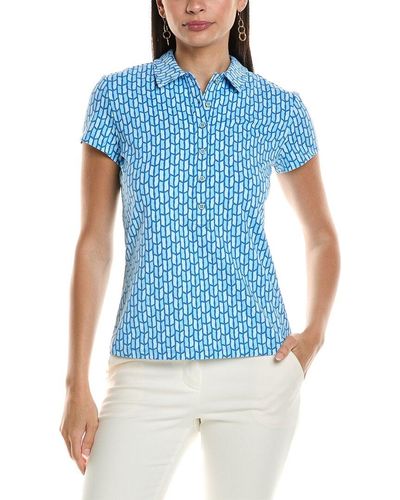 J.McLaughlin Court Catalina Cloth Polo Shirt - Blue