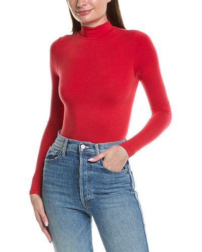 Yummie By Heather Thomson Madelyn Turtleneck Bodysuit - Red