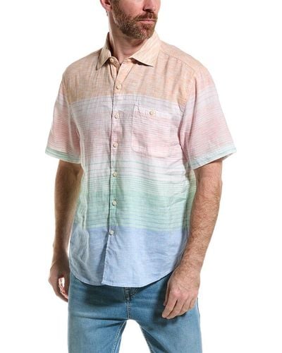 Tommy Bahama Sand Easy Sunrise Linen-blend Shirt - Blue