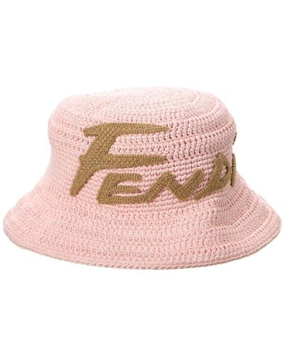 Fendi Crochet Bucket Hat - Pink