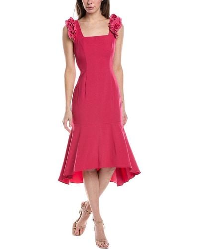 Adrianna Papell Midi Dress - Red