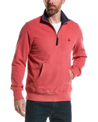 Brooks Brothers Sueded Jersey 1/2-zip Pullover - Red