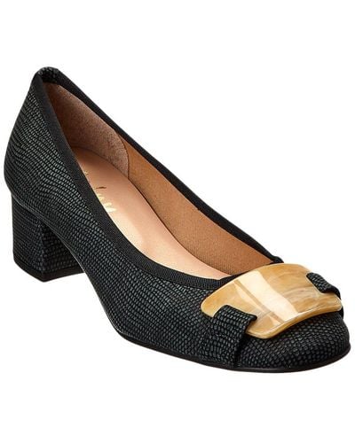 French Sole Royal Leather Pump - Black