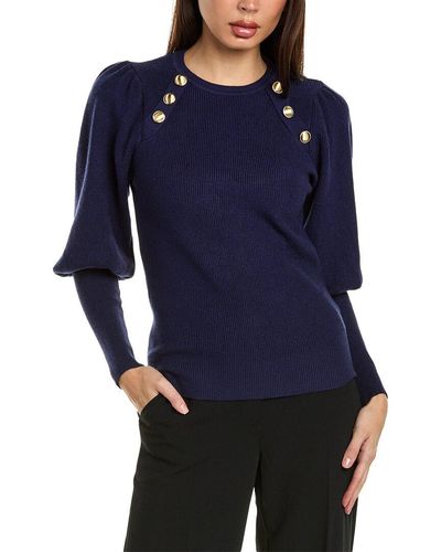 To My Lovers Puff Sleeve Jumper - Blue