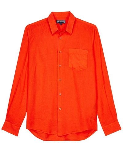 Vilebrequin Linen Shirt - Orange